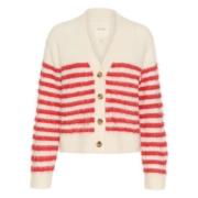 Rode Cardigan met PakizePW Detail Part Two , Red , Dames