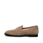 Stb-Erika Saddle Loafer Suede - Taupe Shoe the Bear , Beige , Dames