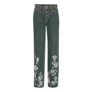 Straight Fit Katoenen Jeans Rotate Birger Christensen , Blue , Dames