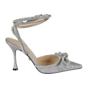 Zilveren Pumps met Hak Elegante Stijl Mach & Mach , Gray , Dames