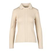 Stijlvolle Gebreide Trui Tory Burch , Beige , Dames