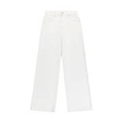 Witte Wide Leg Denim Jeans Axel Arigato , White , Dames