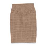 Stoffen Rok N21 , Brown , Dames