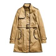 Waterafstotende Trenchcoat met Riem Fay , Brown , Dames