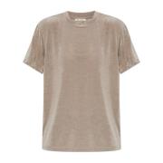 T-shirt met ronde hals Ami Paris , Beige , Dames