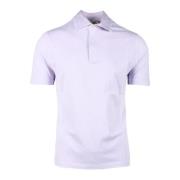 Katoenen Polo Shirt Filippo De Laurentiis , Purple , Heren