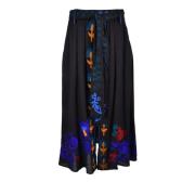 Lana Katoen Stijlvolle Rok Forte Forte , Black , Dames