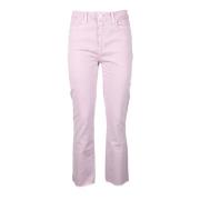 Klassieke Denim Jeans Paige , Pink , Dames