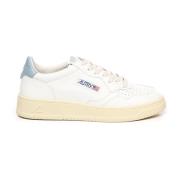 Witte Leren Sneakers met Microgaten Autry , White , Heren