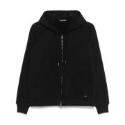 Zwarte hoodie met zakken Tom Ford , Black , Heren