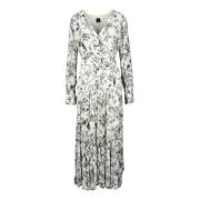 Viscose Jurk voor Dames Pinko , White , Dames