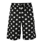 Katoenen Bermuda Shorts Dolce & Gabbana , Black , Heren