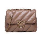 Beige Love Bag Puff Quilted Leather Pinko , Beige , Dames