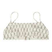 Zee Gedrukte Bikini Top Tory Burch , Green , Dames