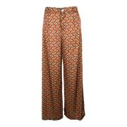 Polyester Stijlvolle Broek Think! , Brown , Dames