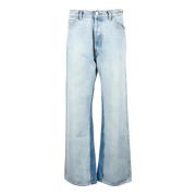 Katoen Denim Jeans Amish , Blue , Dames