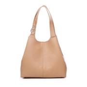 Elegante Nude Leren Handtas Coccinelle , Brown , Dames