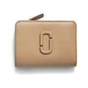 Beige Leren Bi-Fold Portemonnee Marc Jacobs , Beige , Dames