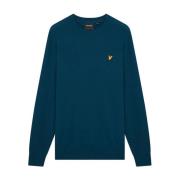 Katoenen Gebreide Truien en Sweaters Lyle & Scott , Blue , Heren