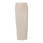 Beige Strass Lange Rok Liu Jo , Beige , Dames