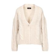 Alpaca Cashmere V-Neck Sweater Gran Sasso , Beige , Dames