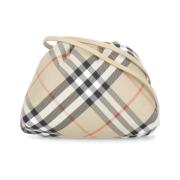 Kinder Schoudertas met Ruitpatroon Burberry , Beige , Dames