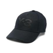 Zwarte Verstelbare Strap Cap met Uitgesneden Details Y-3 , Black , Her...