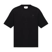 T-shirt met logo Ami Paris , Black , Heren