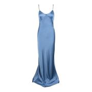 Damesjurk in Acetaat Viscose Mix Max Mara , Blue , Dames