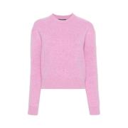 Roze Logo Appliqué Trui Balenciaga , Pink , Dames