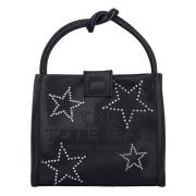 Zwarte Satijnen Mini Tote Tas Marc Jacobs , Black , Dames