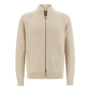 100% Katoen Volledige Ritssluiting Jumper Boggi Milano , Beige , Heren