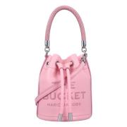 Roze Lint Leren Bucket Tas Marc Jacobs , Pink , Dames