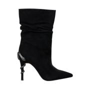 Snake Heel Bootie Alma EN Pena , Black , Dames