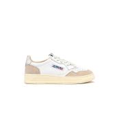 Vintage-geïnspireerde witte leren sneakers Autry , White , Dames