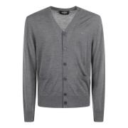 Grijze Gebreide Trui Sweater Aw24 Dsquared2 , Gray , Heren