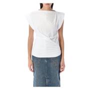 Witte Katoenen Boothals T-shirt Isabel Marant Étoile , White , Dames