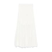 Witte Geribbelde Zoom Rok Zimmermann , White , Dames