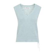 Blauwe Top Draag Garderobe Chic Stijl Maison Margiela , Blue , Dames