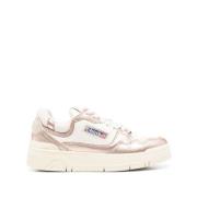 Witte Sneakers voor Stijlvolle Vrouwen Autry , Beige , Dames