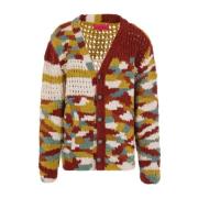 Multicolor Organisch Katoen V-Hals Vest The Elder Statesman , Multicol...