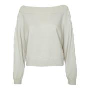 Eugena Gebreide Trui met Off-Shoulder Drykorn , Beige , Dames