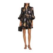 Bloemen Mini Jurk met Flare Zimmermann , Multicolor , Dames