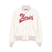 Witte Streep Trim Jas Amiri , White , Dames