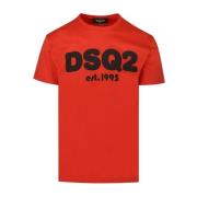 Logo T-shirt Dsquared2 , Red , Heren