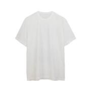 Casual Katoenen T-shirt Y-3 , White , Heren