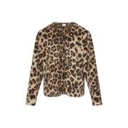 Luipaardprint Jas Gutas Stijl Sisters Point , Brown , Dames