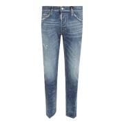 Blauwe Skinny Jeans Aw24 Dsquared2 , Blue , Heren