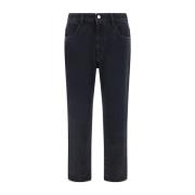 Denim Broek met Leren Patch Givenchy , Black , Heren