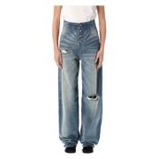 Rhianna Denim jeans met wijde pijpen MM6 Maison Margiela , Blue , Dame...